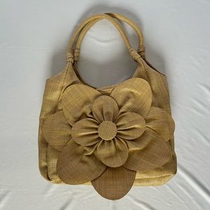 Women’s Straw Floral Beach Bag